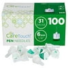 Care Touch - CTPN3114 Pen Needles 31 Gauge, 1/4 inches, 6mm (Pack of 100)