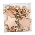 thumbnail image 2 of Colgante Hueco De Madera Para árbol De Navidad, 2x10 Uds., Con Cuerdas Para Decoración De Invierno, Estrella, 2 of 8