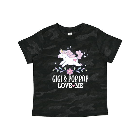 Inktastic Gigi and Pop Pop Unicorn Girls Toddler T-Shirt