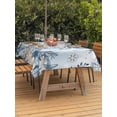 thumbnail image 2 of Outdoor Tablecloth with Umbrella Hole & Zipper, Blue Crab Coastal Rectangle Tablecloth 60x102 Inch, Beach Starfish Nautical Coral Ombre Patio Table Cover Waterproof Table Cloth for Picnic/Party, 2 of 7
