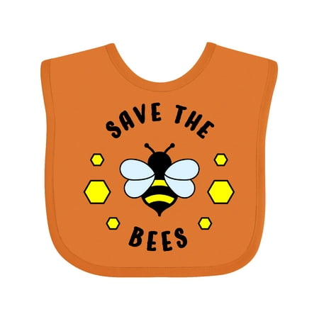 

Inktastic Save the Bees Gift Baby Boy or Baby Girl Bib