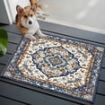 thumbnail image 3 of 2x3 Ft Entryway Area Rug, Orange Brown Southwestern Kitchen Rug Runner Washable Floor Mat, Boho Traditional Ethnic Classical Non Slip Indoor Door Mat Throw Carpet for Bathroom Living Room Bedroom, 3 of 8