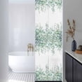 thumbnail image 3 of Teal Eucalyptus Leaves Window Privacy Film, Spring Floral Summer Botanical Static Cling UV Sun Blocking Heat Control Window Tint, Non-Adhesive One Way Windows Privacy Cover 17.7''x78.7'', 3 of 7