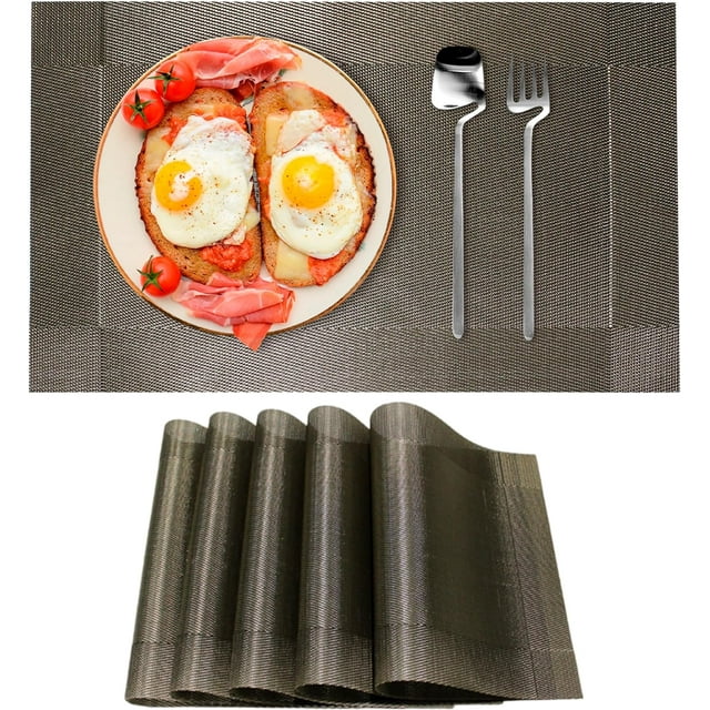 Set de 15 Manteles Individuales Bluelander, 45 x 30 cm, Café
