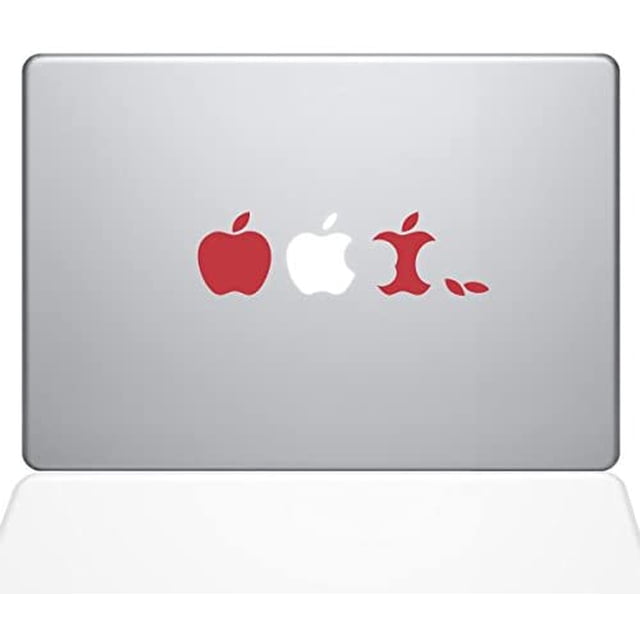 The Decal Guru Edible Apple MacBook Decal Vinyl Sticker - 12" MacBook - Red (1056-MAC-12M-DR)