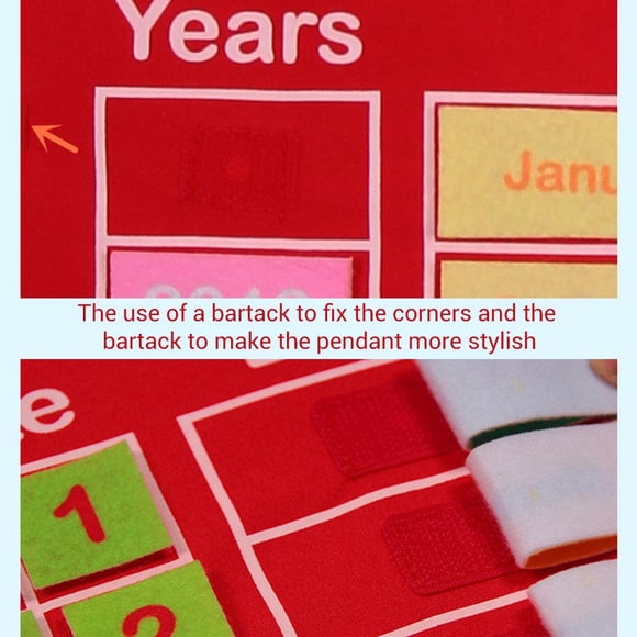 Calendario infantil para colgar en la pared, con el tiempo, la estación, la fecha, el mes y el día, para niños, educación temprana, calendario preescolar