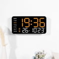 thumbnail image 7 of Multifunctional Decorative LED Digital Wall Clock, LED Display Wall Mount Clock, Soft Night Light Design with Date, Week, Temp, Humidity for Living Room Bedroom Office (Blue, White back panel), 7 of 7