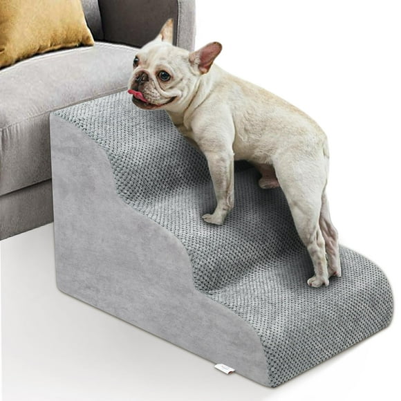 Dog Stairs for Small Dogs - High Density Foam Dog Ramp, Extra Wide Pet Steps with Non-Slip Bottom for High Beds, Couche and Sofa, Best for Dogs Injured, Older