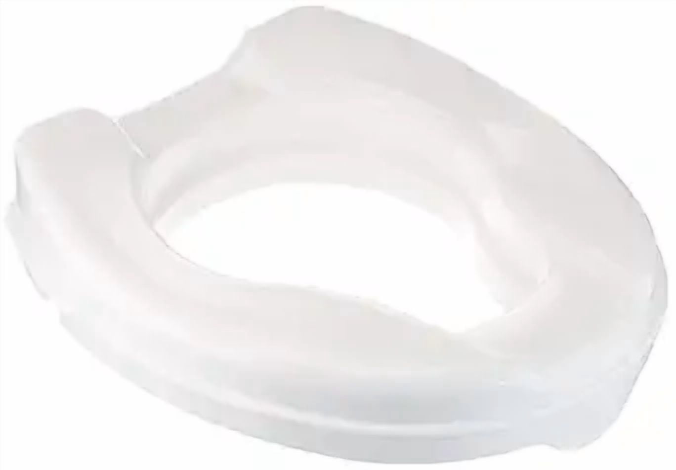 Home Craft Savanah Raised, Elevated Toilet Seat Locks Onto Standard Toilets, with Sturdy Brackets, 4 in Height, White, 3 lb Limit