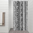 thumbnail image 2 of Black Geometric Triangle Diamond Pattern Shower Curtain 36"x72" ,Bathroom Decorative Shower Curtains Set with 12 Hooks,Modern Waterproof Washable Shower Curtain, 2 of 6