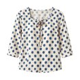thumbnail image 5 of Fewfanhot Womens Tops 3/4 Length Sleeve with Button Casual V Neck Summer Outfits Fall Fashion Spring Clothes, 5 of 6