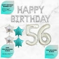 thumbnail image 4 of 56th Birthday Decorations, 56th Birthday Party Supplies, Fifty Six Birthday Banner Teal Green, Confetti Balloons Her Photo, 56 Cake Topper, 4 of 5