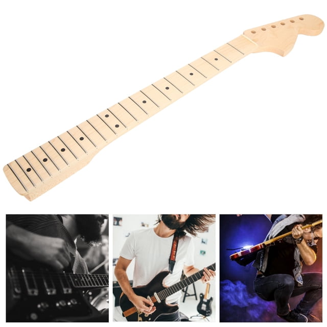 Electric Guitar Parts, Unique Practical Maple Guitar Neck, Wood Color Music Enthusiast For Electric Guitar Playing Concert