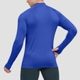 thumbnail image 3 of FAHXNVB Quarter Zip Workout Tops for Men Long Sleeve Mock Neck Shapewear Tops Breathable Athletic Running Stretch Shirts S-XXL, 3 of 4
