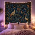 thumbnail image 2 of Floral Garden Ornate with Reminiscent Classical Damask, Serene Watercolor for Plant Lovers, Aesthetic Wall Decor, Mother'S Day Gift, Tapestry Wall Hanging for Dorm and Living Room, 2 of 7