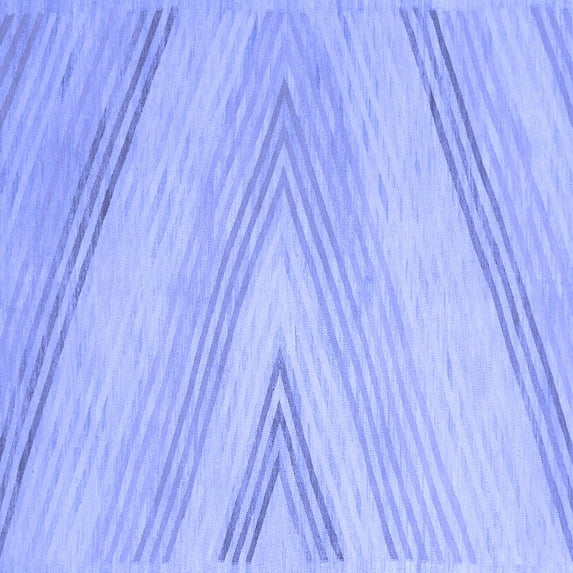 Ahgly Company Indoor Square Abstract Blue Contemporary Area Rugs, 6' Square