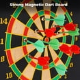 thumbnail image 3 of Tablero de dardos magnético para niños, tablero de dardos de doble cara con 12 dardos magnéticos, 2 juegos, juegos de dardos para interiores y exteriores para niños y adolescentes de 4 a 16 años, 3 of 7