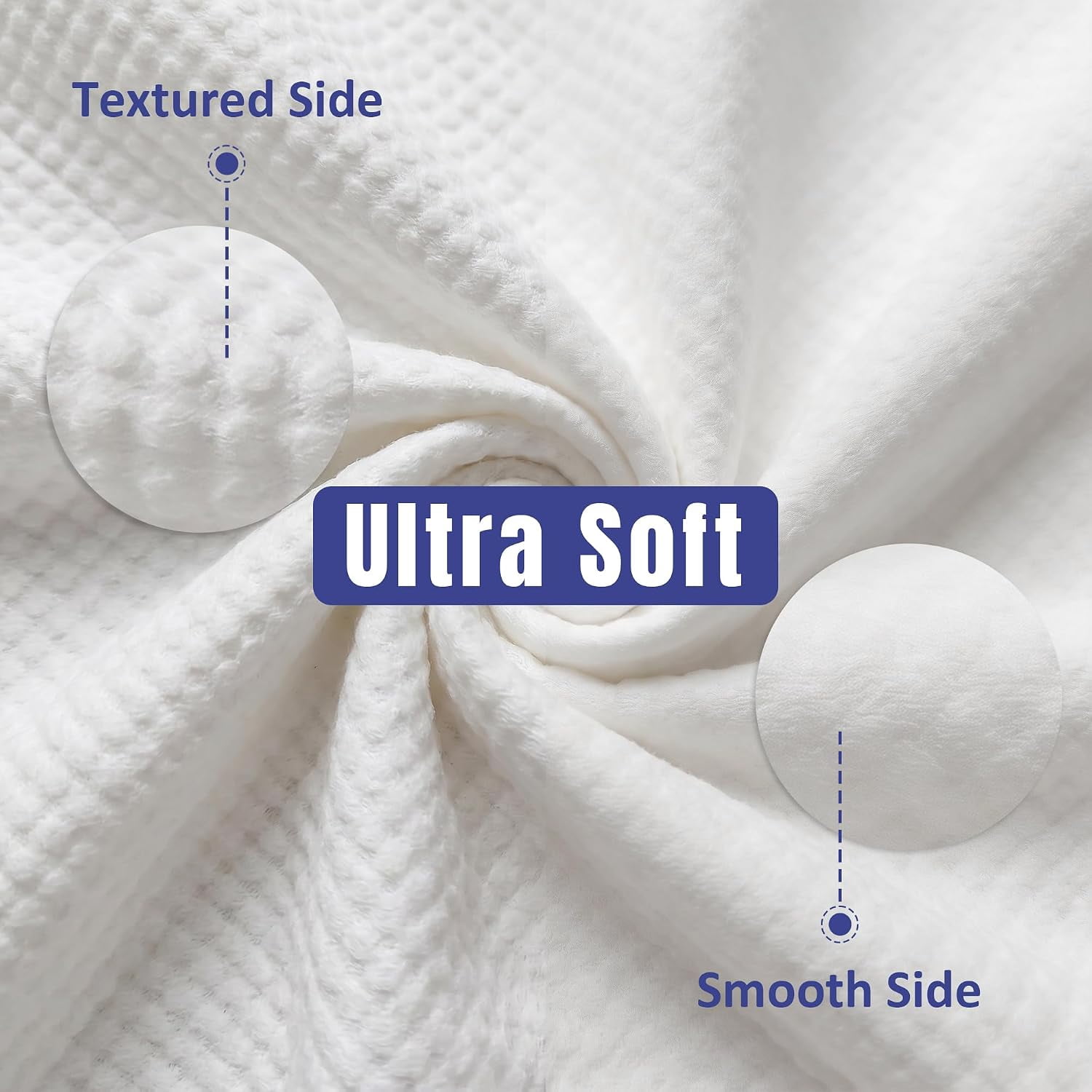 Ourmed Life 100Ct Dry Disposable Face Towels Cleansing Wipes for Face Sensitive Skin Washcloths 7.8" x 7.8"