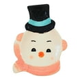 thumbnail image 3 of Transpac Retro-Looking Santa/Snowman Spoon Rest - One Santa And One Snowman Spoon Rest 1 Inch, Dolomite - Christmas Winking Top Hat Tc01979, 3 of 3