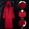 thumbnail image 3 of Hooded Robe Cloak - Medieval Renaissance Wizard Monk Priest Costume, Dark Gothic Knight Cape for Halloween Cosplay, 3 of 7