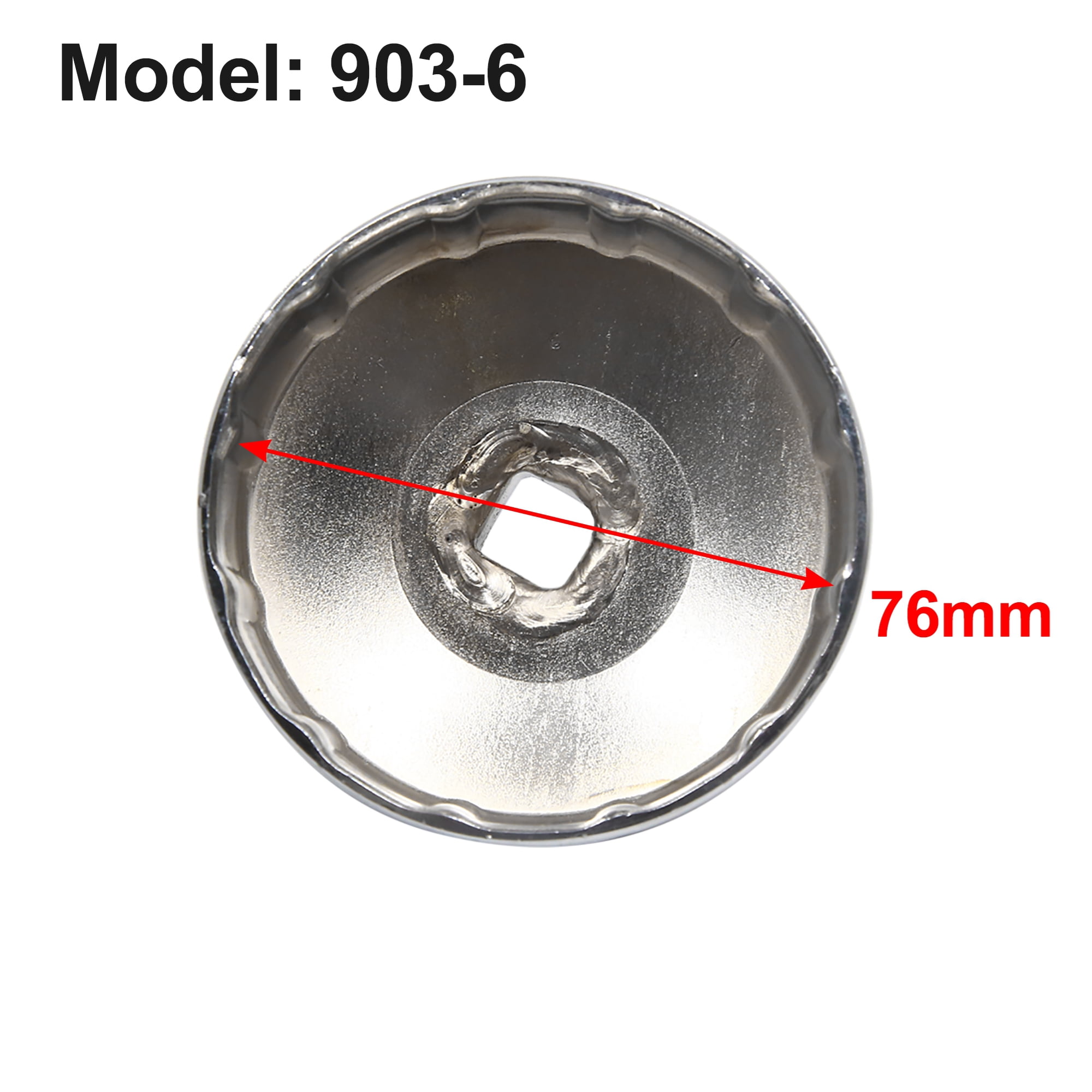 Unique Bargains Steel 77mm 12 Flutes Car Oil Filter Cap Wrench Socket Housing Remover Tool