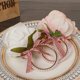 thumbnail image 5 of Juego de Servilleteros de Flores Artesanales Servilleteros Florales para Decoración de Mesa de Boda Anillo de Perlas de Flor Rosa ANGGREK Otros, 5 of 8
