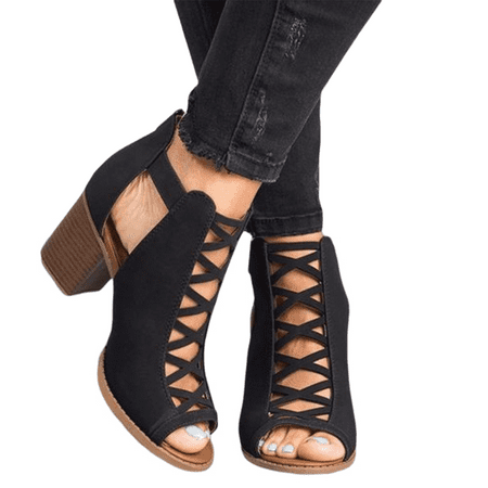 

Sandals Women s plaid boots 35-43 fish beak high-heeled sandals