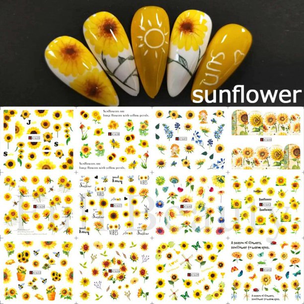 4 o 12 diseños lindo gato patrón diseños de marca de agua pegatinas de arte de uñas calcomanías de transferencia de agua uñas de belleza para decoración LA493-504 Tan Jianjun unisex