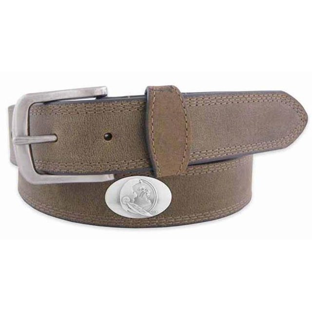 ZeppelinProducts FSU-BOLPSCRZ-LBR-32 FSU Concho Crazyhorse Leather Belt- 32 Waist