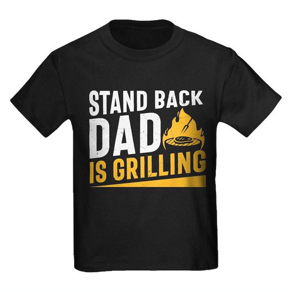 CafePress - Stand Back Dad Is Grilling T Shirt - Dark T-Shirt Kids XS-XL