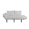 thumbnail image 2 of USA Futon Couch, Liberty New York City Hotdog Manhattan Bridge American Illustration, Daybed with Metal Frame Upholstered Sofa for Living Dorm, Loveseat, Yellow Grey White, by Ambesonne, 2 of 4