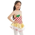thumbnail image 4 of iEFiEL Girls Christmas Cosplay Costume Sequins Stripes Xmas Dress Leotard,Sizes 4-16, 4 of 7