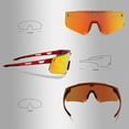 thumbnail image 3 of ROCKBROS Sunglasses for Men Women Cycling Glasses Polarized UV400 for Fishing Running Golfing with Myopia Frame Red, 3 of 5
