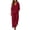 Wine, variant on Gytharion 2 Piece Casual Loose Outfits for Women Summer Soild Color Sets V Neck 3/4 Sleeve Tops with Drawstring Wide-leg Long Pants