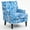 Grey, variant on PORKISS Mid-Century Accent Chair, Modern Arm Chair Linen Fabric Upholstered Comfy Reading Accent Chair with Solid Wood Frame for Living Room Bedroom Sunroom, Blue and White