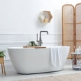 thumbnail image 3 of Wowow Single Handle Freestanding Tub Faucet with Hand Shower in Antique Bronze, 3 of 6