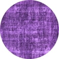 thumbnail image 1 of Ahgly Company Indoor Round Oriental Purple Industrial Area Rugs, 3' Round, 1 of 4