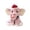 Pink, variant on Cute Pink Elephant Plush Companion with Beret & Apple Decor, Soft Fluffy Stuffed Figure Decorative Ornament for Sofa Bedroom Holiday Gift