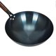 thumbnail image 2 of Wok en fonte traditionnelle chinoise à fond rond, poignée simple non revêtue, antiadhésive, pour la maison et le restaurant, 36 cm, 2 of 4