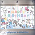 thumbnail image 3 of Cinnamo-rollo de dibujos animados, decoración de fiesta de cumpleaños con temática de perro blanco, pancarta de globo desechable, platos de Baby Shower, tazas, pancarta de fondo para niños, 3 of 5