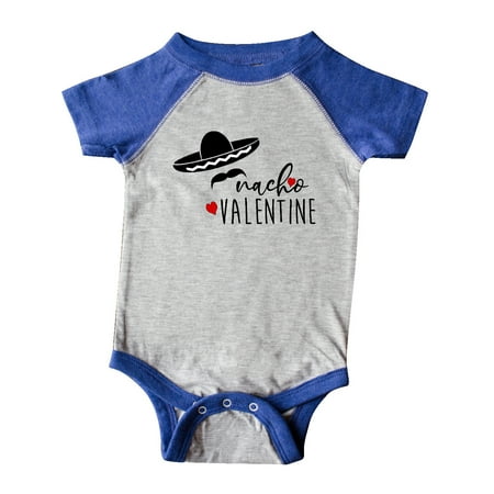 

Inktastic Funny Nacho Valentine Sombrero Hat Mustache and Hearts Gift Baby Boy or Baby Girl Bodysuit