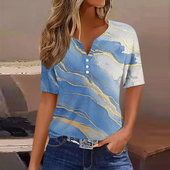 Pohista Womens Plus Size Tops V Neck Womens Graphic T Shirts Cotton Blouses for Women Women Short Sleeve Tops Plus Size my items