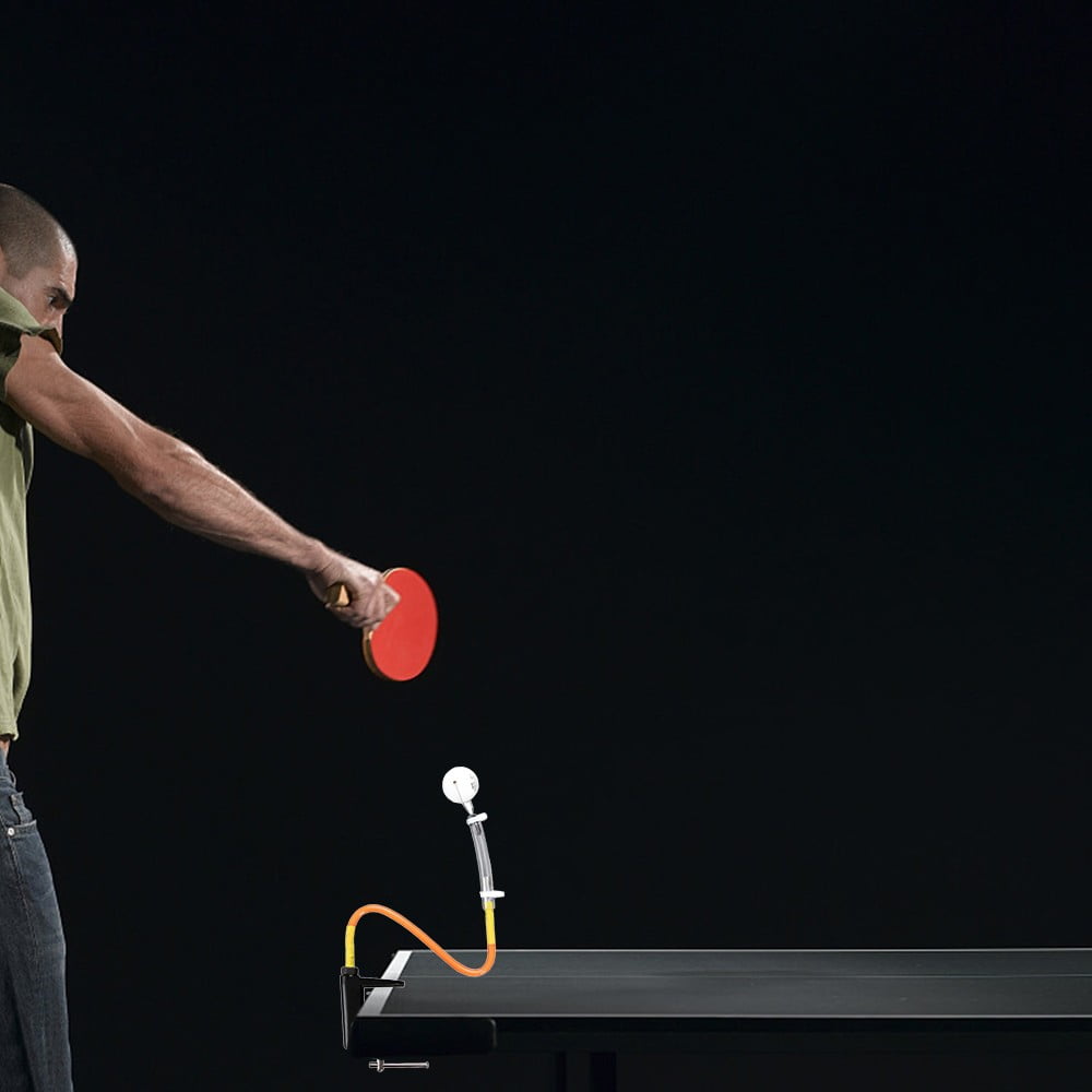 Table Tennis Trainer with Adjustable Clamp and Rebound System