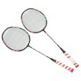 thumbnail image 4 of 2 raquetas de bádminton de aleación de hierro con bolsa de transporte y volante para entrenamiento al aire libre., 4 of 14