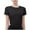 Black, variant on Short Sleeve Shirts for Women, Women's Workout Shirts Compression Short Sleeve Crew Neck Running Yoga Gym Athletic Fitted Crop T-Shirts Top