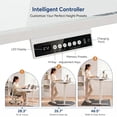 thumbnail image 5 of CHITOOMA Glass Top Electric Standing Desk with Drawer, 48'' x 24'' Electric Height Adjustable Desk with USB Charging Ports, Sit Stand up for Home Office, 5 of 13
