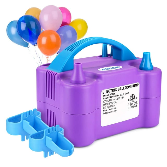Bomba de Aire Eléctrica para Globos AGPTEK 600W 110V Portátil Morado