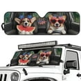 thumbnail image 2 of KUIFORTI Car Windshield Sun Shade Compatible with Wrangler JK JKU TJ, Funny Corgi Windshield Sunshades Blocks UV Rays and Keep Interior Cool, 2 of 6