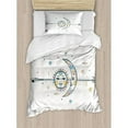 thumbnail image 3 of Aztec Queen Size Duvet Cover Set, Ethnic Aztec Moon Sun with Spiral Vortex Stars Figures Occult Art Theme Image Print, Decorative 3 Piece Bedding Set with 2 Pillow Shams, Multicolor, by Ambesonne, 3 of 3