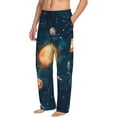 thumbnail image 6 of Sigee Solar System And Planets print Men's Pajama Pants Lounge Sleep Bottoms with Elastic Waistband and Pockets-Small, 6 of 6